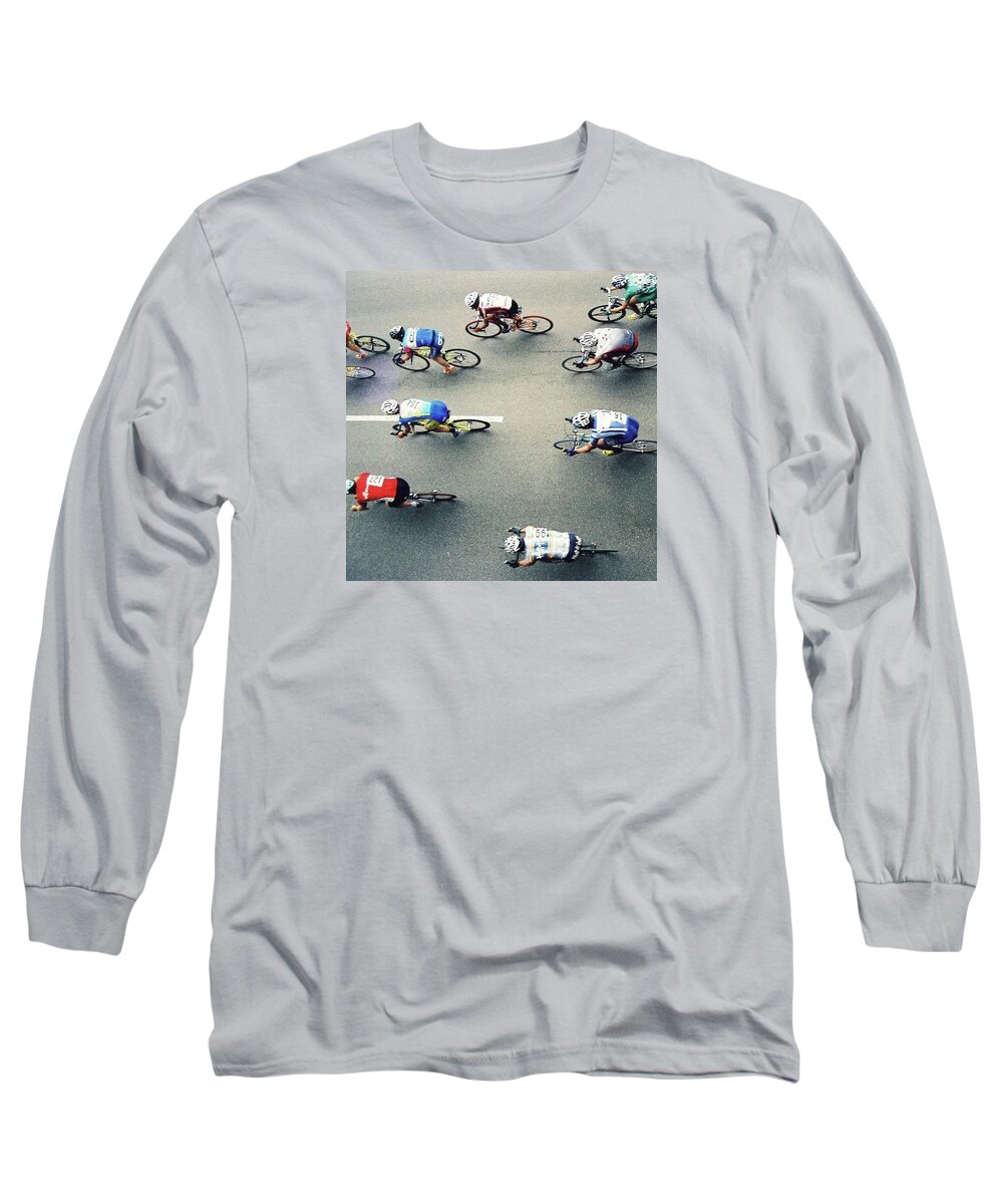 Bicycle Race Long Sleeve T-Shirt featuring the photograph Bicycle Race by FD Graham