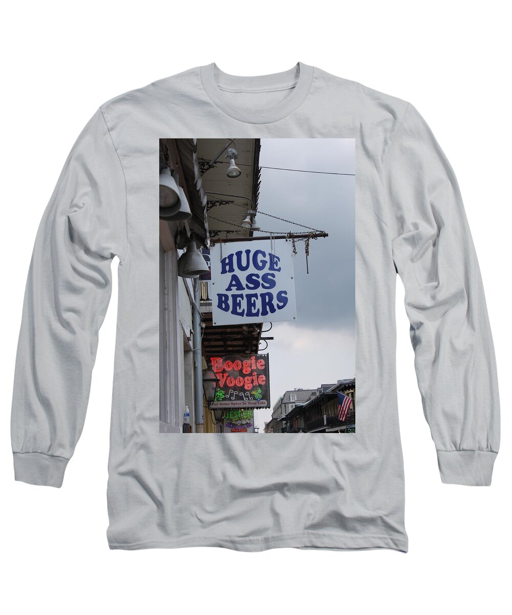 New Orleans Long Sleeve T-Shirt featuring the photograph Bourbon Street Signs by Lauri Novak
