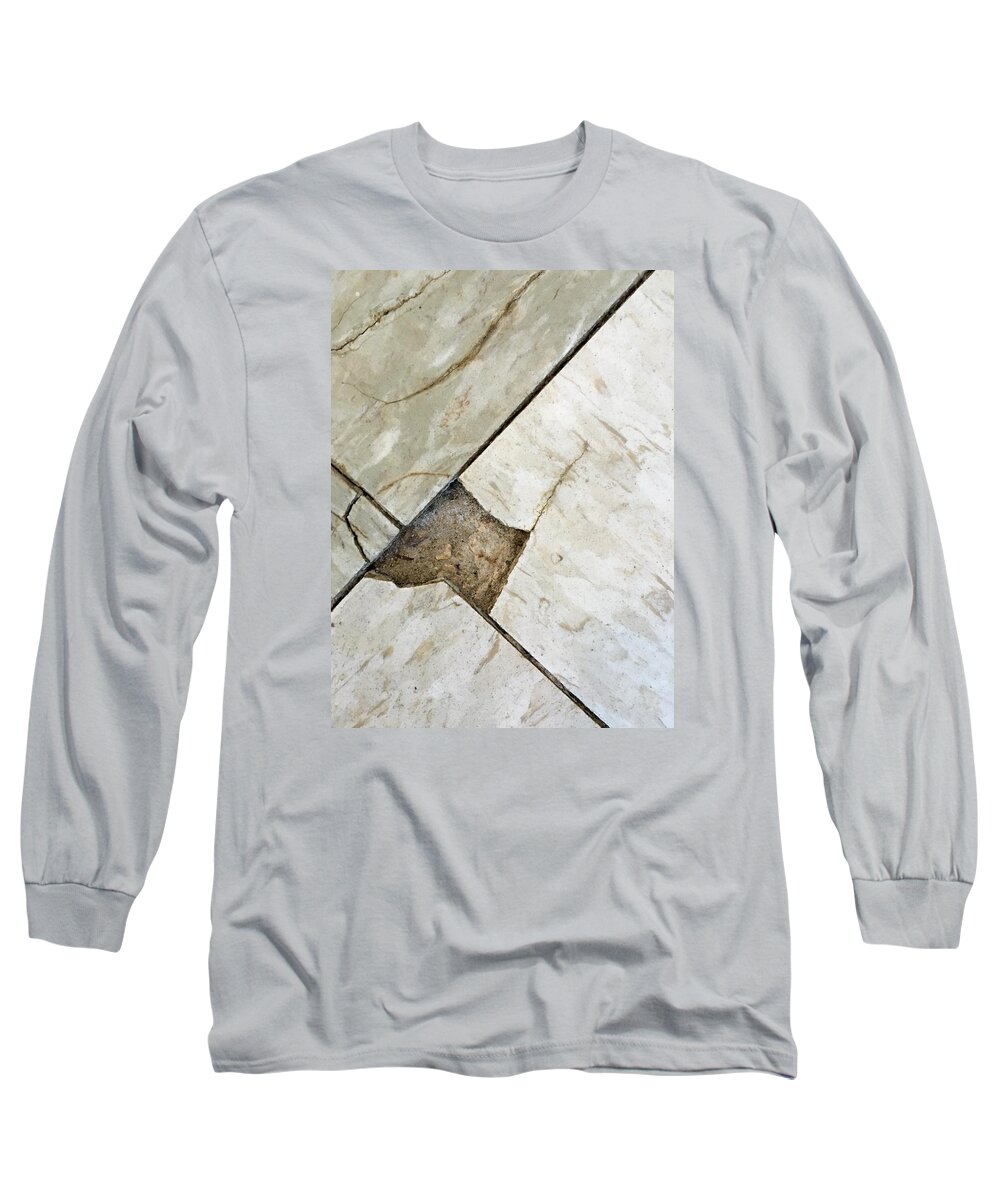 Abstract Long Sleeve T-Shirt featuring the photograph Broken Abstract Vertical by Photographic Arts And Design Studio