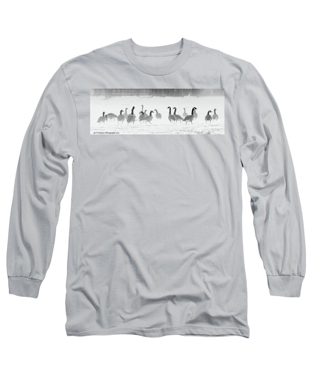 Canadian Geese Long Sleeve T-Shirt featuring the photograph Canadian Geese by JCV Freelance Photography LLC