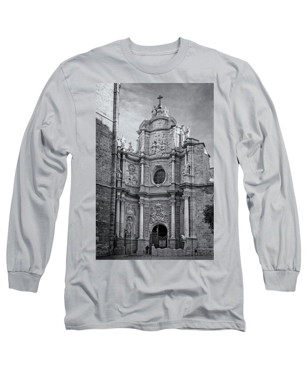 Joan Carroll Long Sleeve T-Shirt featuring the photograph Cathedral Valencia Spain by Joan Carroll