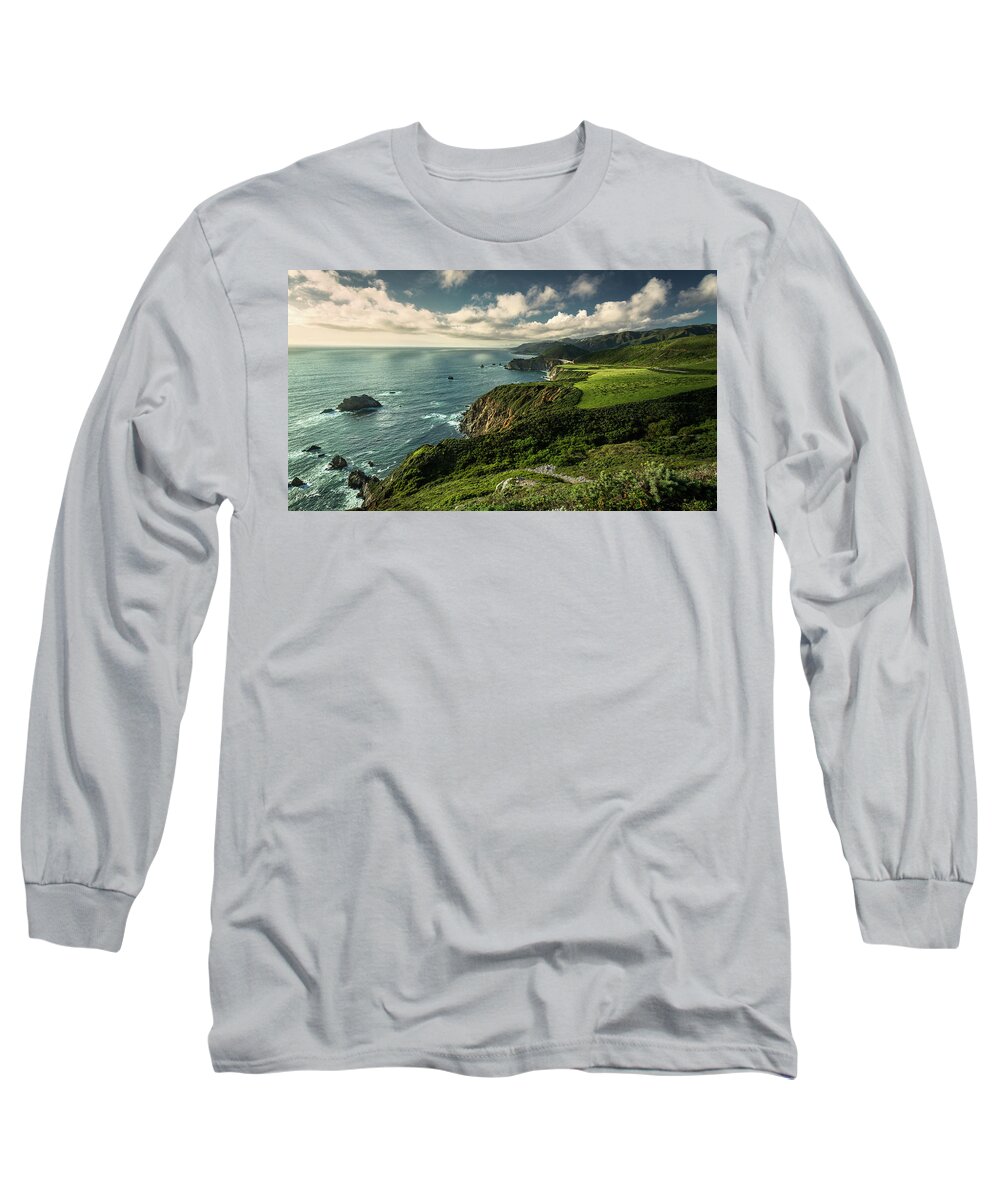 Clouds Long Sleeve T-Shirt featuring the photograph Clouds over Bixby Bridge by Rick Strobaugh