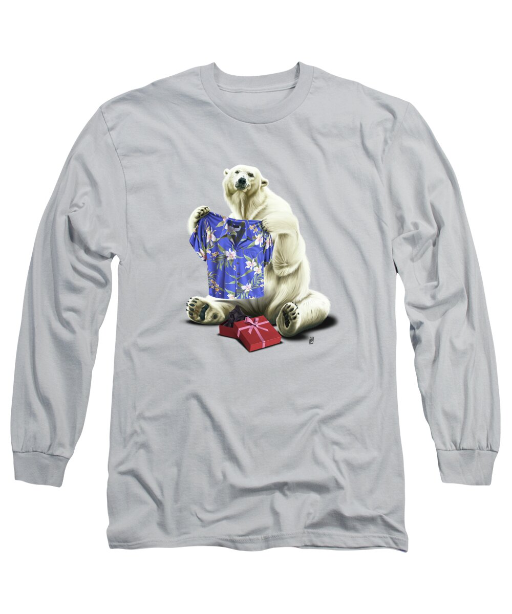 Illustration Long Sleeve T-Shirt featuring the digital art Cool Wordless by Rob Snow