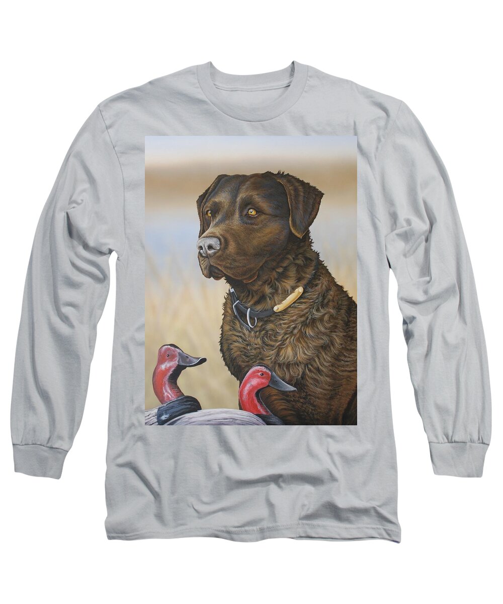 Chessie Long Sleeve T-Shirt featuring the painting Copper by Anthony J Padgett