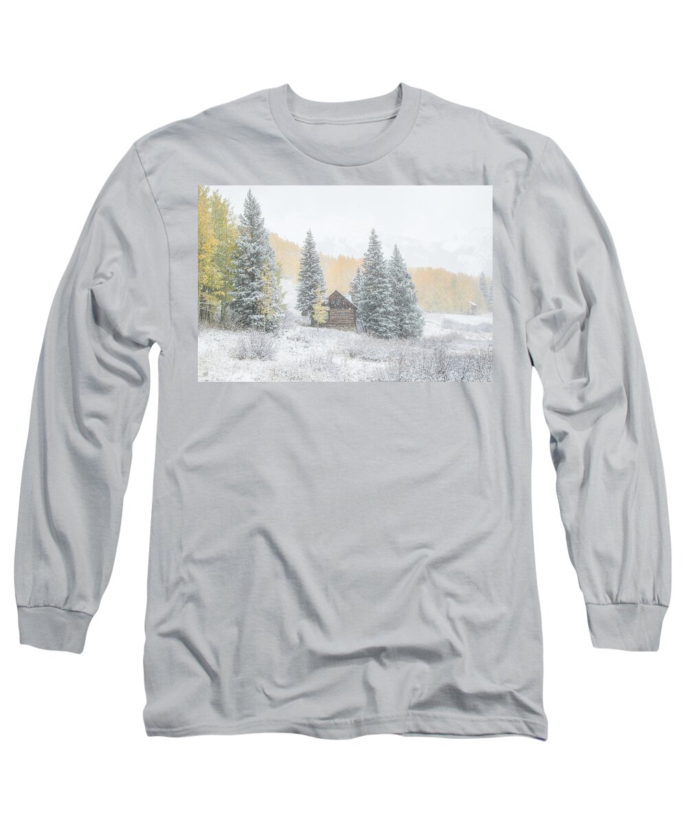 Colorado Long Sleeve T-Shirt featuring the photograph Cozy Cabin by Kristal Kraft