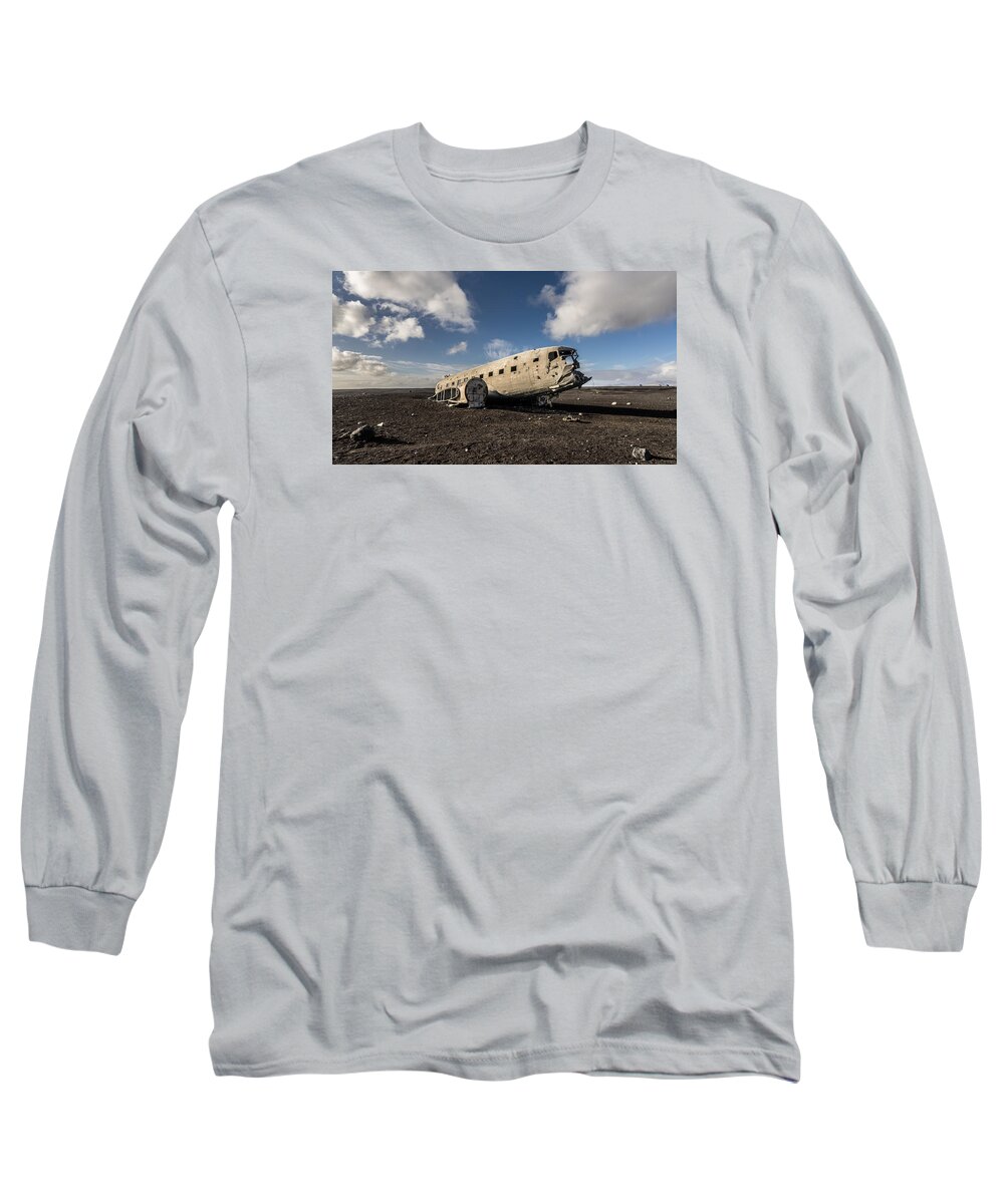Abandoned Long Sleeve T-Shirt featuring the photograph Crashed DC-3 by James Billings