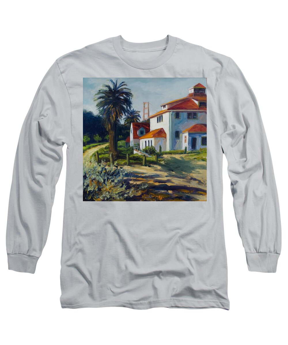 San Francisco Long Sleeve T-Shirt featuring the painting Crissy field by Rick Nederlof