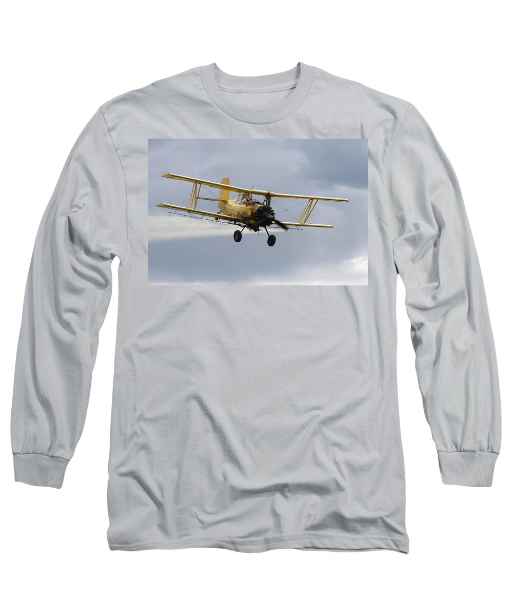 Aerodynamics Long Sleeve T-Shirt featuring the photograph Crop Duster by David Andersen