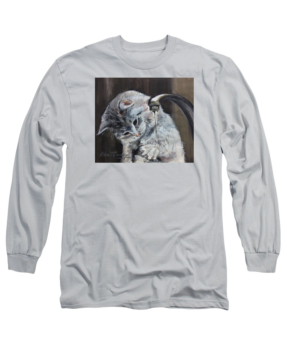  Long Sleeve T-Shirt featuring the painting Curiosity by Stan Tenney