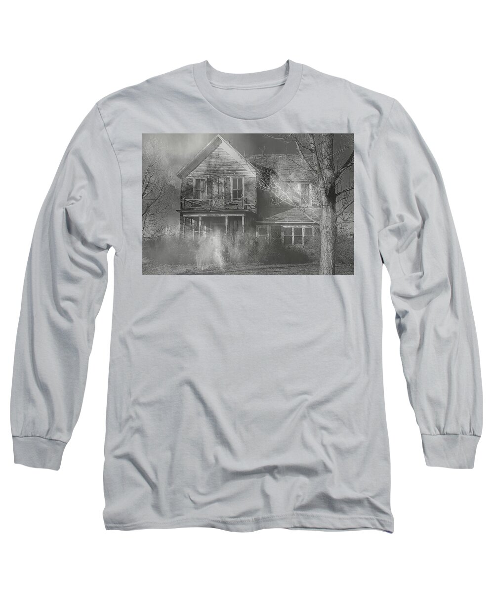  Haunted Long Sleeve T-Shirt featuring the photograph Dancing Ghosts by Theresa Campbell