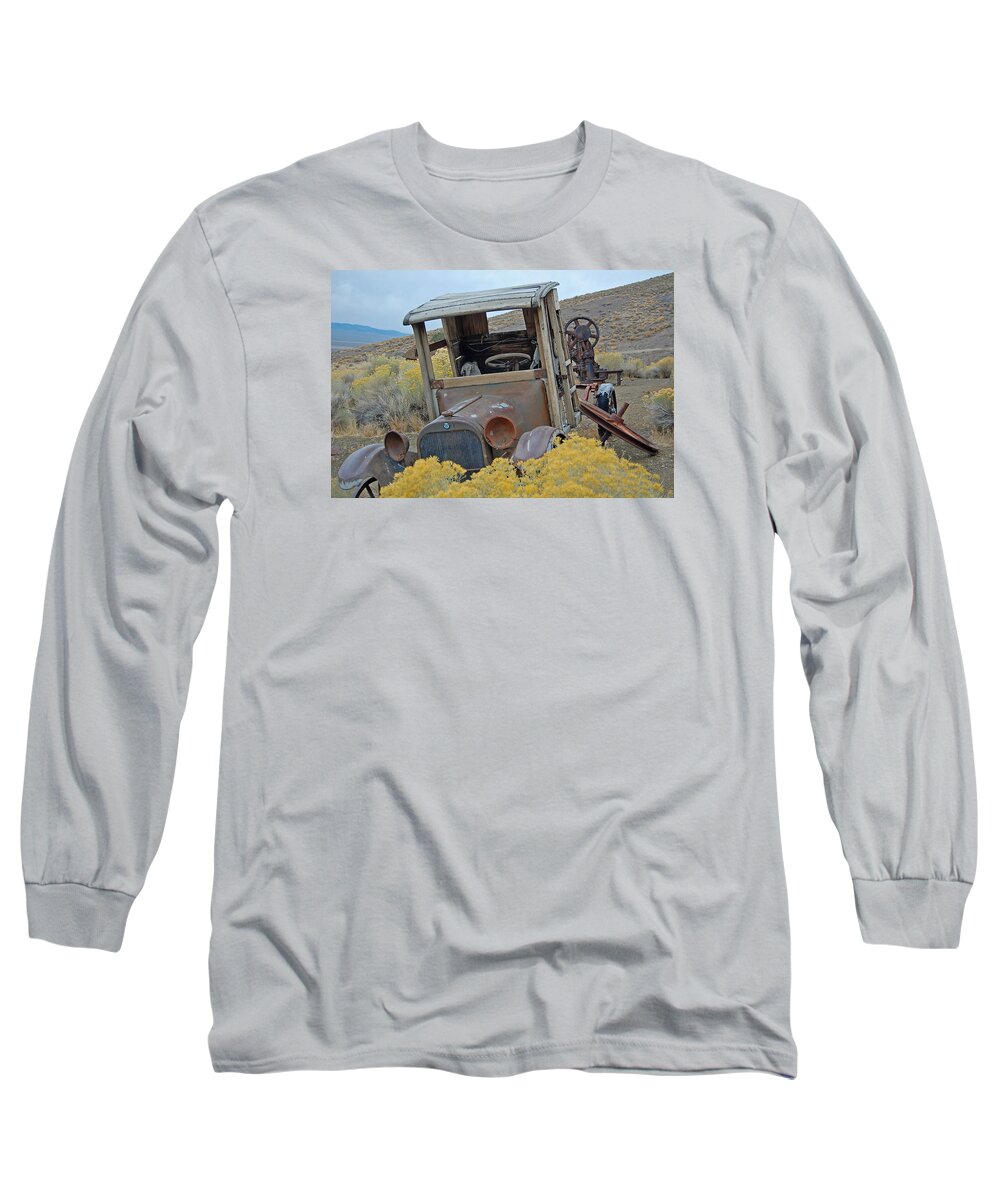 Abandoned Pickup Long Sleeve T-Shirt featuring the photograph Dodge Brothers Pickup by Ben Prepelka