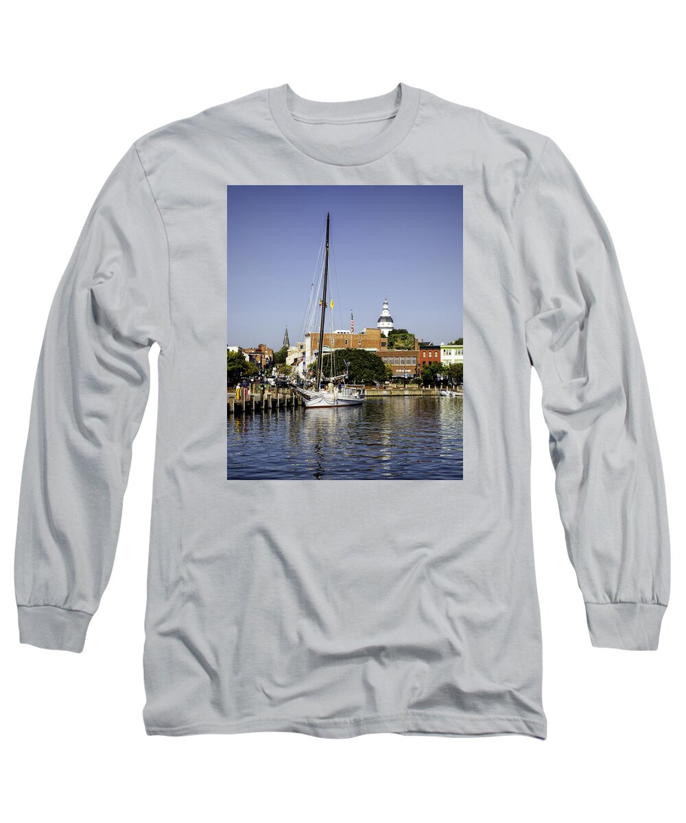 Annapolis Long Sleeve T-Shirt featuring the photograph Downtown II by Richard Macquade