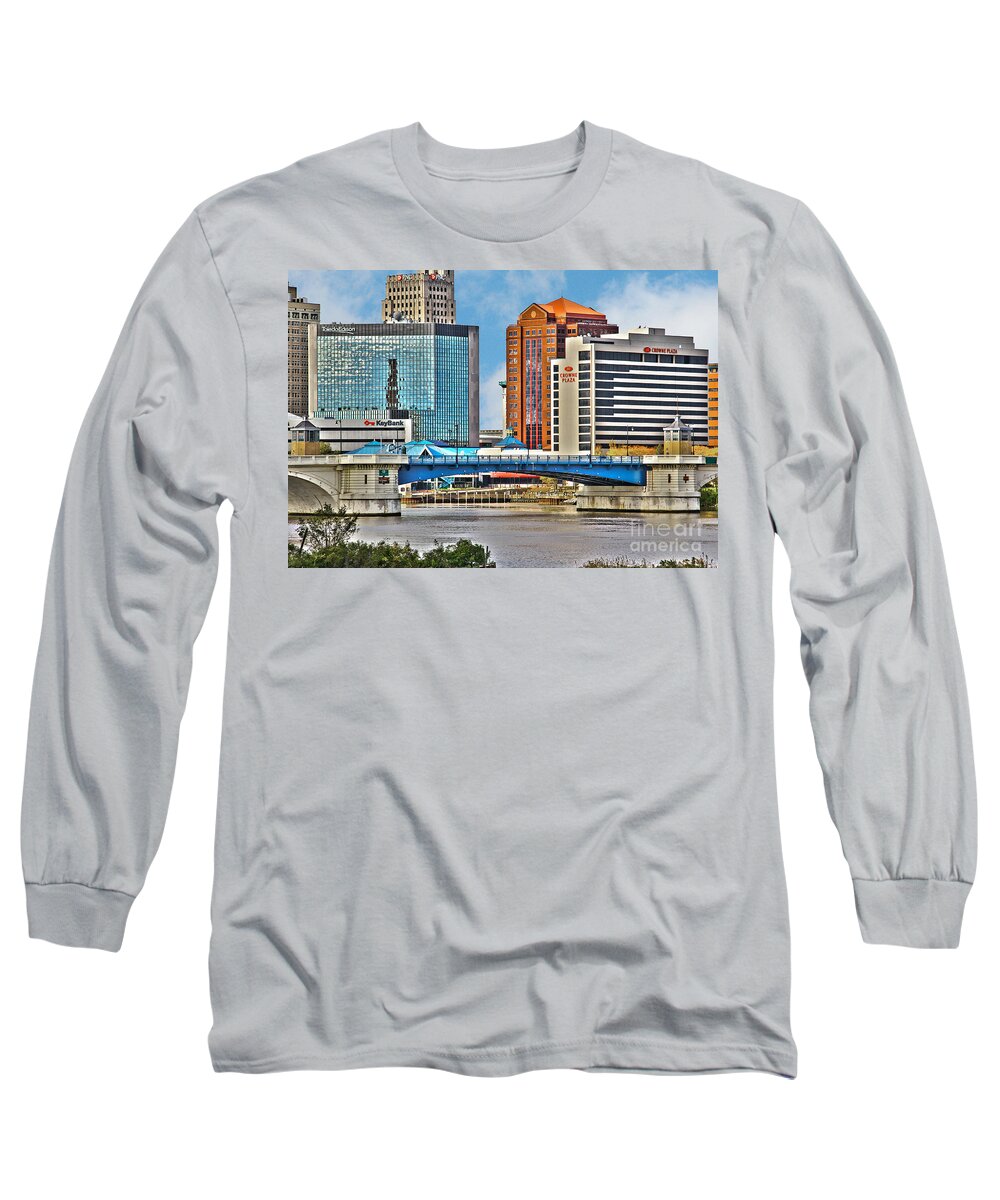 Toledo Ohio Long Sleeve T-Shirt featuring the photograph Downtown Toledo Riverfront by Jack Schultz
