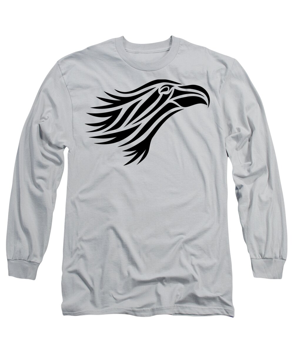 Image Long Sleeve T-Shirt featuring the digital art Eagle Head by Marv Vandehey