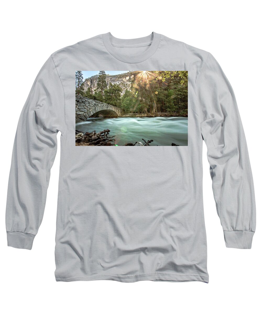 Yosemite Long Sleeve T-Shirt featuring the photograph Early Morning on the Merced River by Ryan Weddle