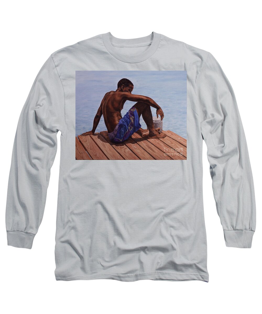 Roshanne Long Sleeve T-Shirt featuring the painting Endless Summer by Roshanne Minnis-Eyma