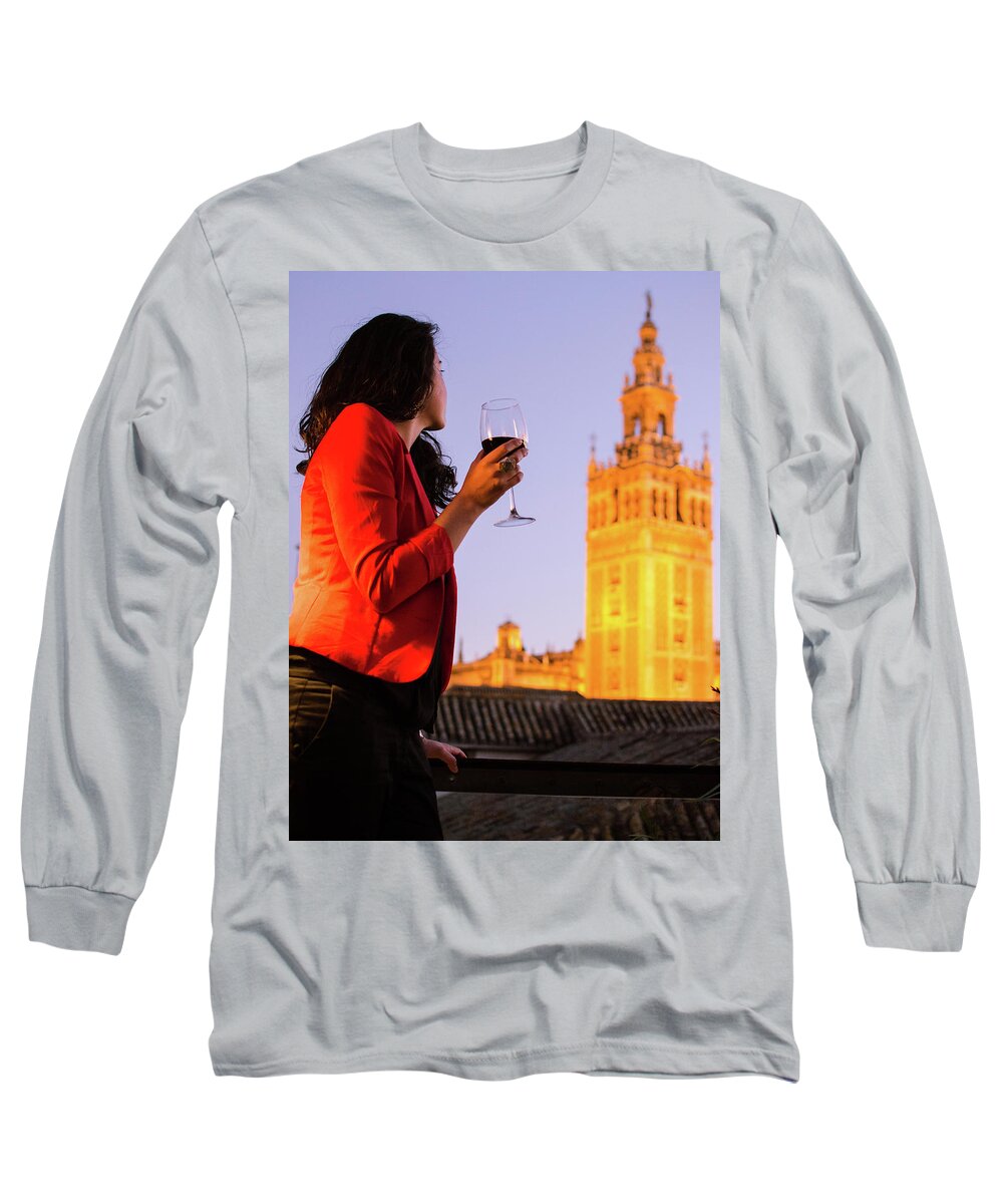 Seville Long Sleeve T-Shirt featuring the photograph Enjoying Spain by AM FineArtPrints