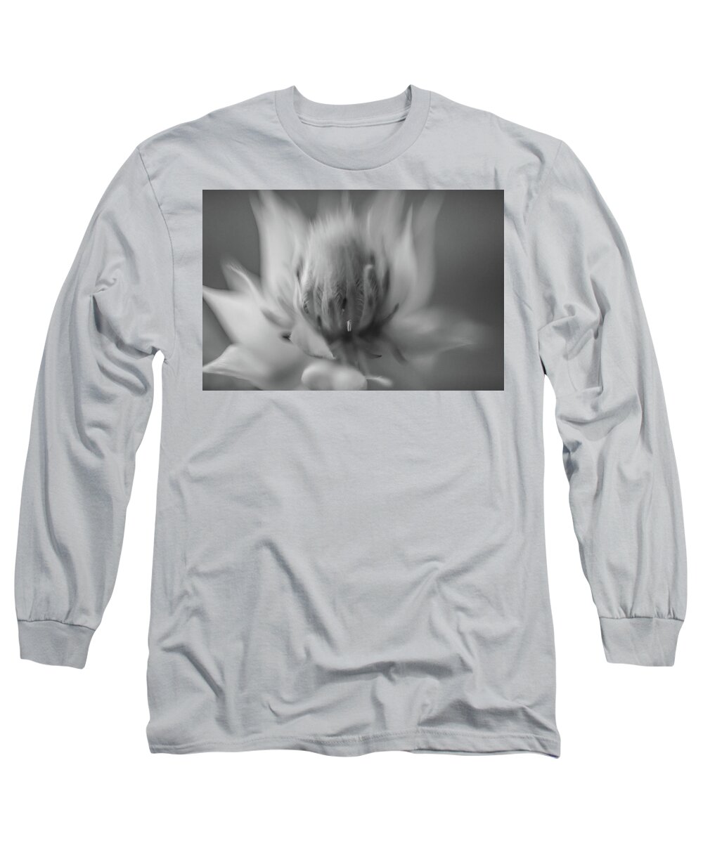 Plant Long Sleeve T-Shirt featuring the photograph Ethereal in Black and White by Teresa Wilson