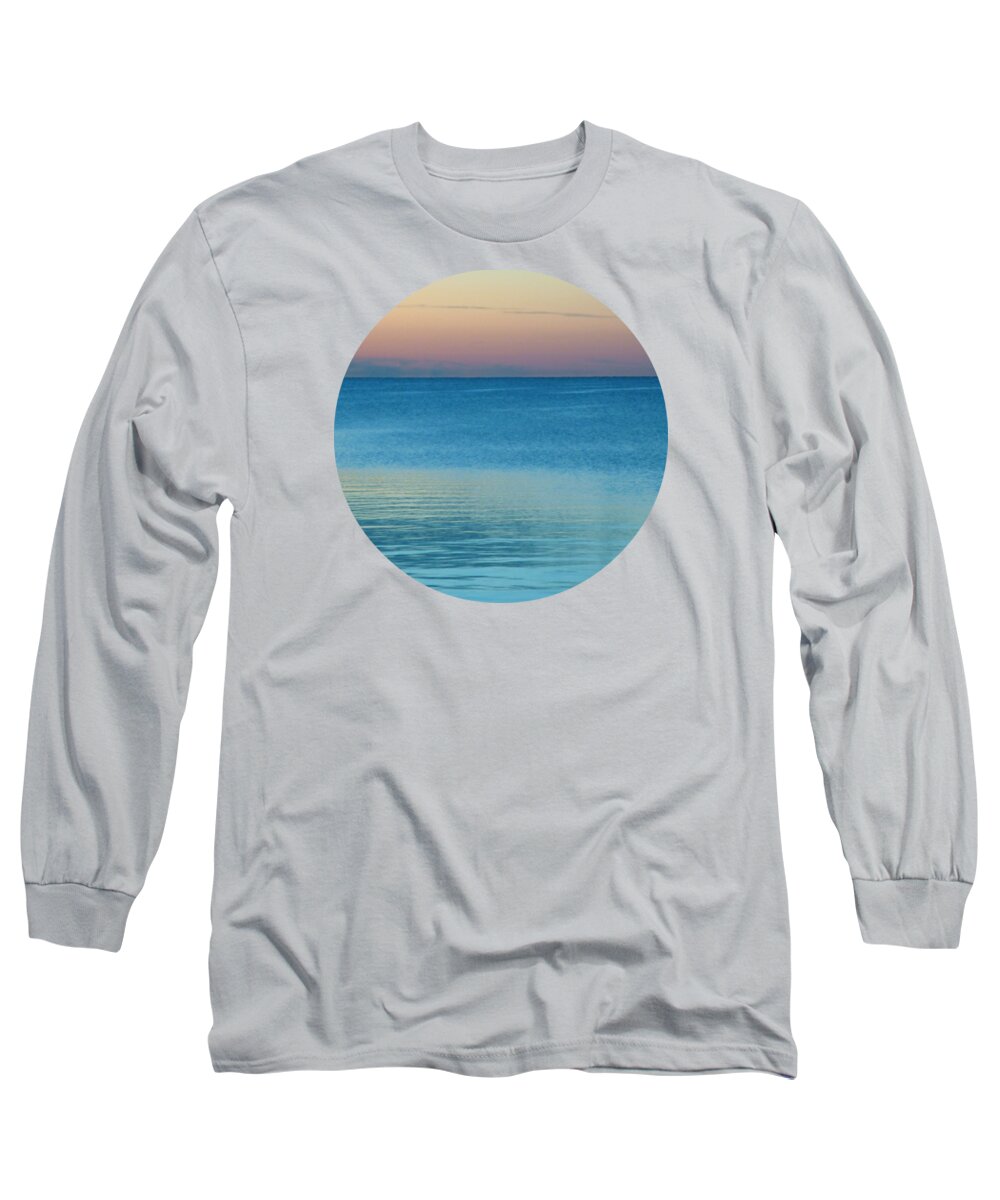 Blue Long Sleeve T-Shirt featuring the photograph Evening at the Lake by Mary Wolf