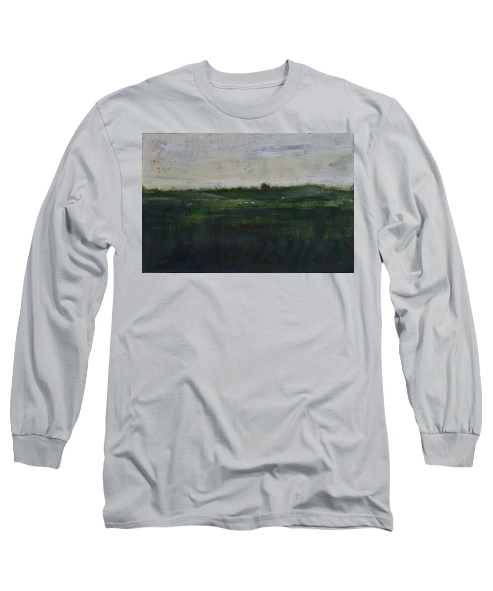 Farm Long Sleeve T-Shirt featuring the painting Farm Pasture by Terri Einer