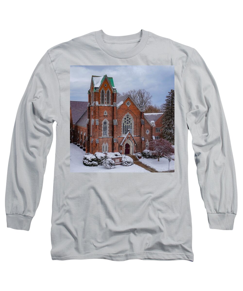  Long Sleeve T-Shirt featuring the photograph First Baptist Church by Kendall McKernon