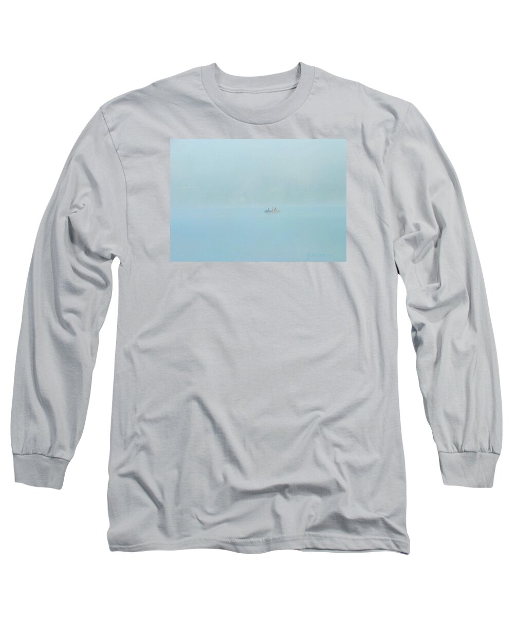 Fog Long Sleeve T-Shirt featuring the digital art Fisherman Three by Tg Devore