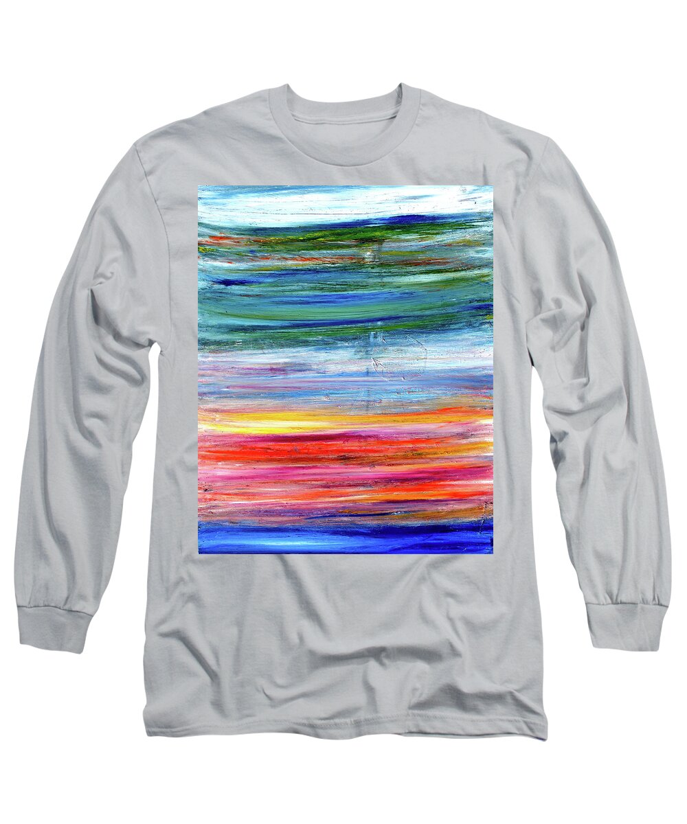 Colour Long Sleeve T-Shirt featuring the painting Flow by Lisa Lipsett