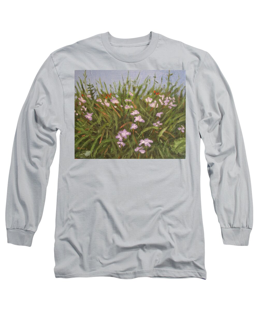 Impressionist Long Sleeve T-Shirt featuring the painting Flowers 2 by Stan Chraminski