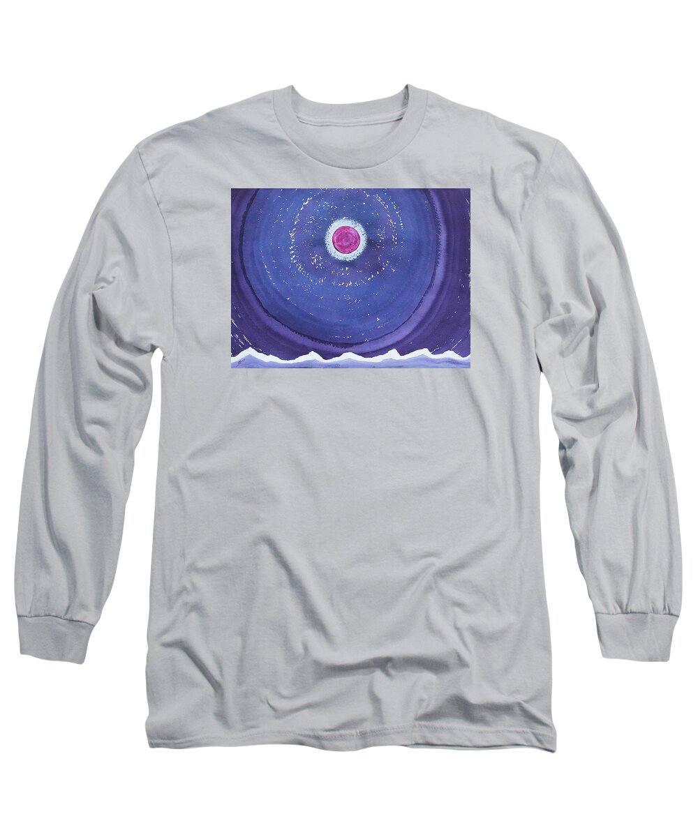 Fourteeners Long Sleeve T-Shirt featuring the painting Fourteeners original painting by Sol Luckman