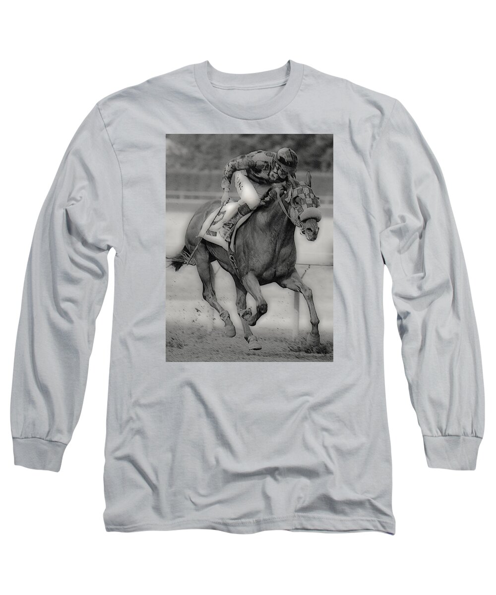 Horse Long Sleeve T-Shirt featuring the photograph Going For The Win by Lori Seaman