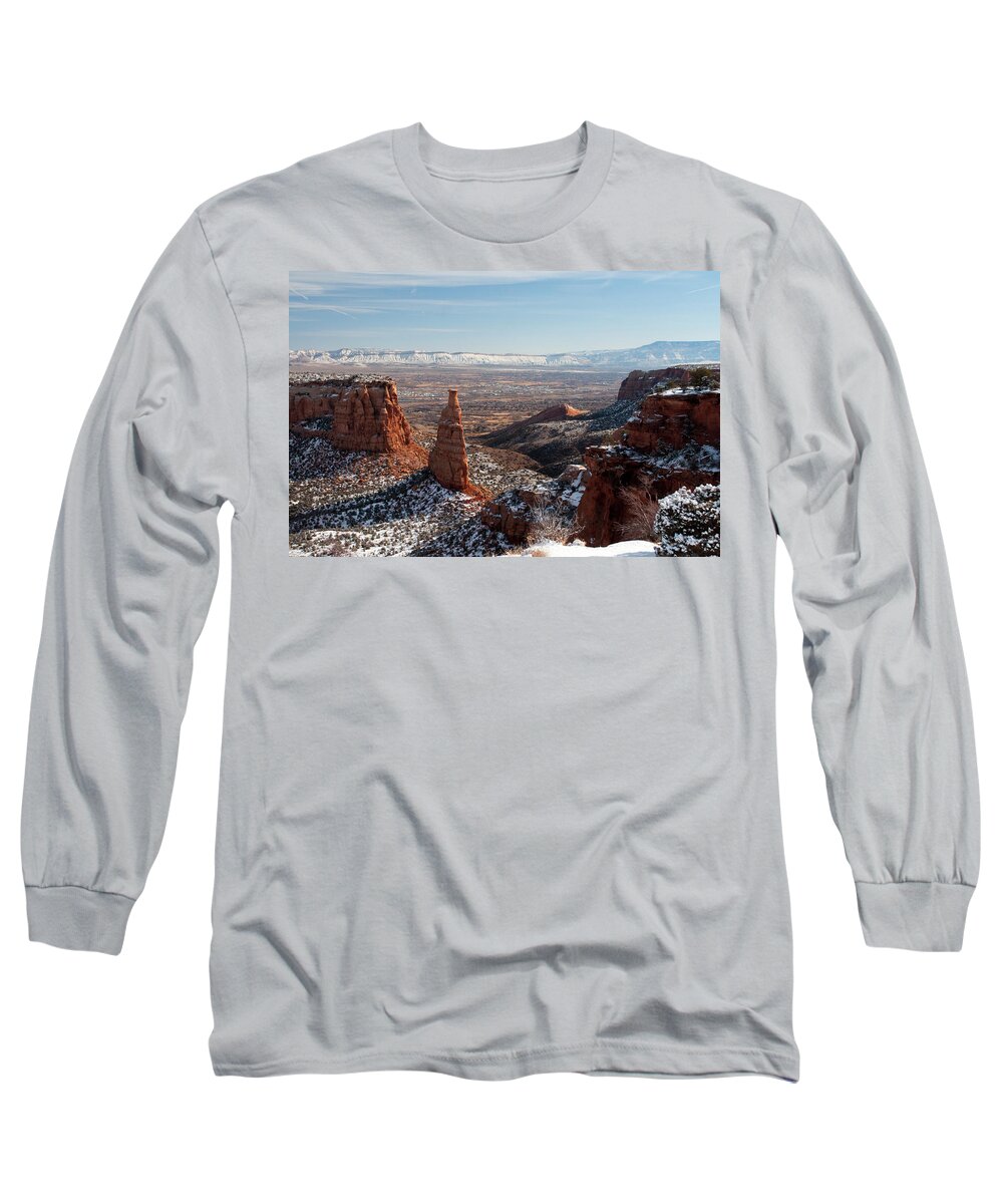 Colorado Long Sleeve T-Shirt featuring the photograph Grand Valley Winter by Julia McHugh