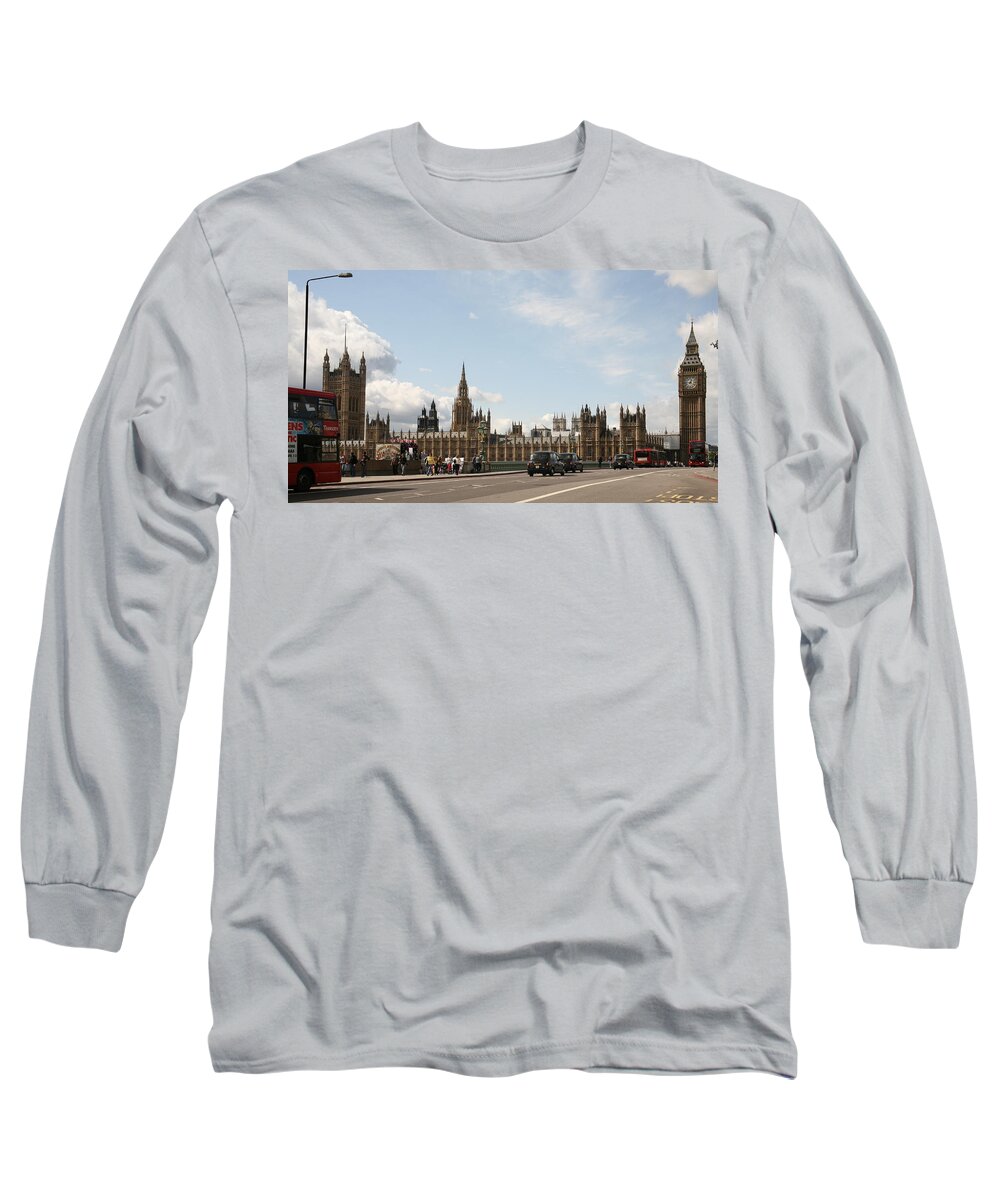 Big Long Sleeve T-Shirt featuring the photograph Houses of parliament. by Christopher Rowlands