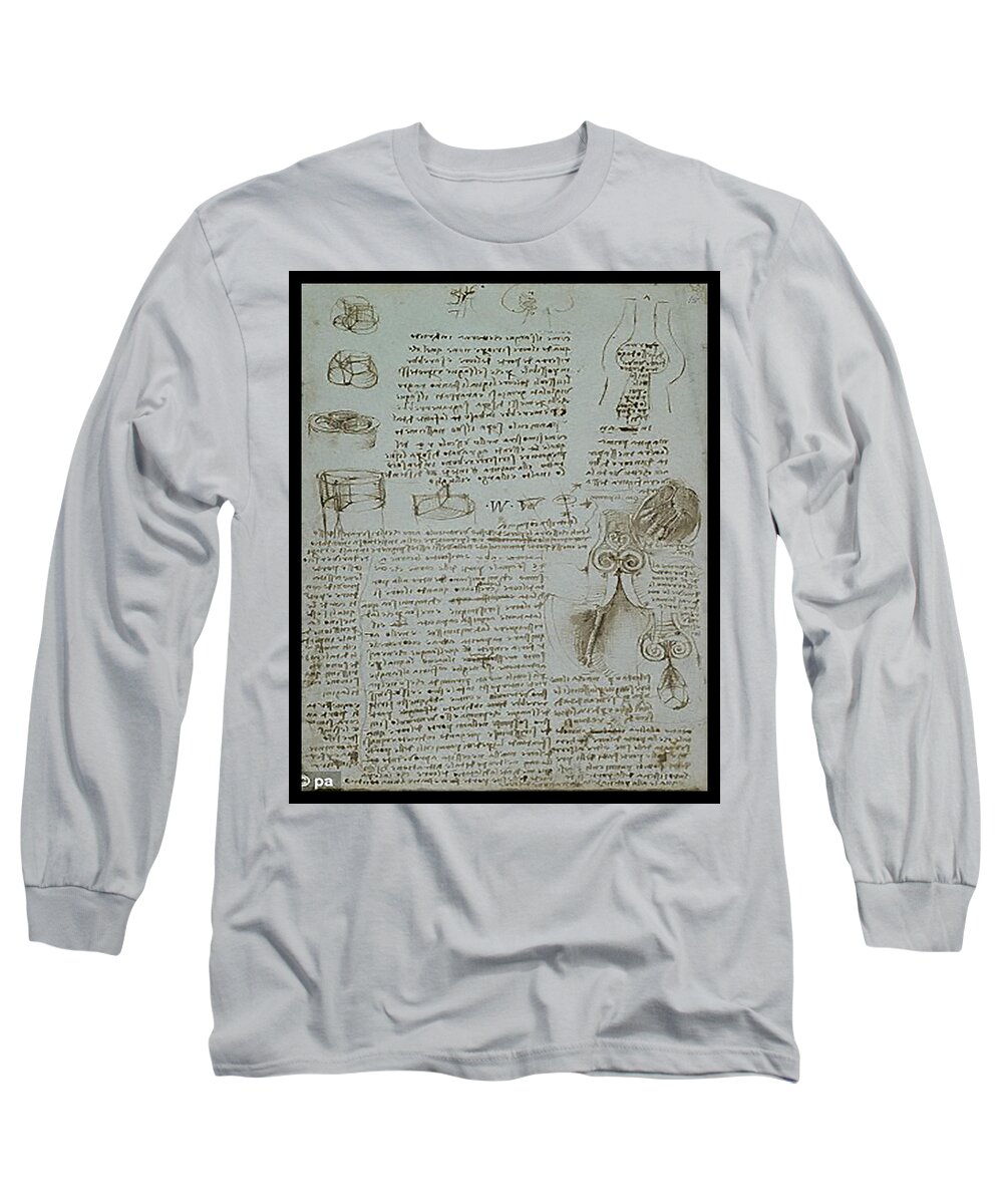 Copyright 2015 � James Christopher Hill Long Sleeve T-Shirt featuring the painting Human study notes by James Hill