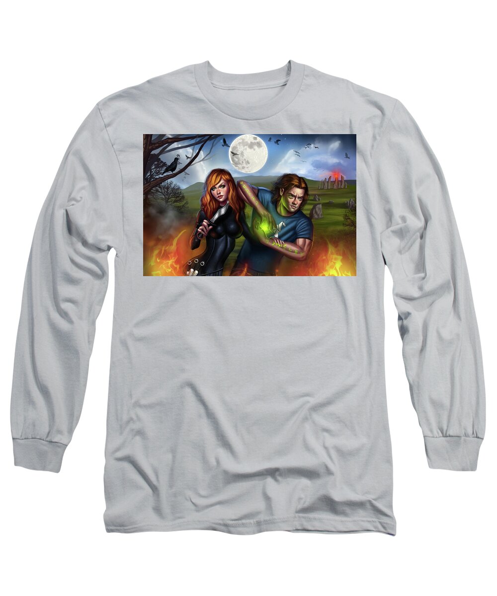 Sentinels Of Creation Long Sleeve T-Shirt featuring the digital art Kellan Thorne and Shannon McLeod #1 by Robert Ross