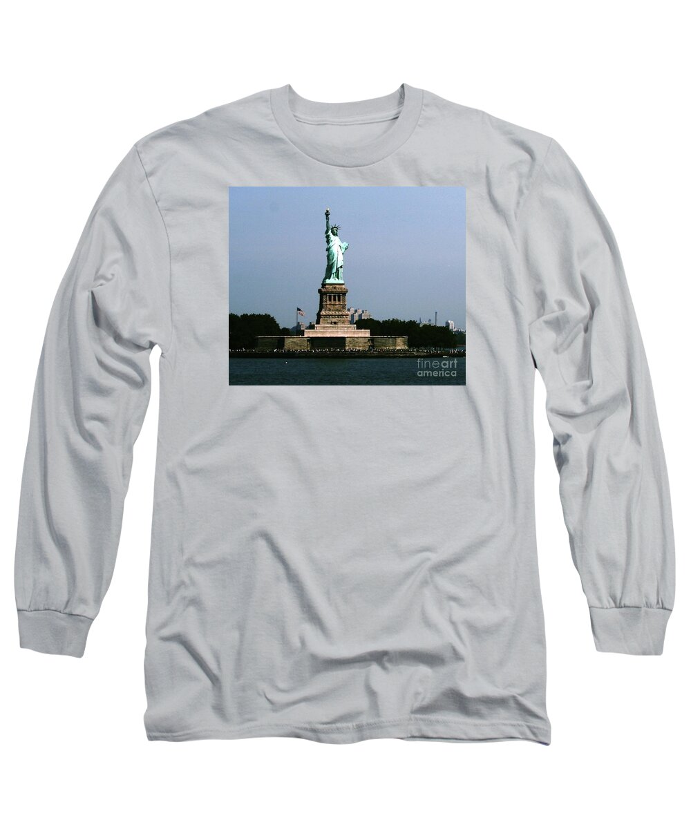 Statute Of Liberty Long Sleeve T-Shirt featuring the photograph Lady Liberty by Alice Terrill