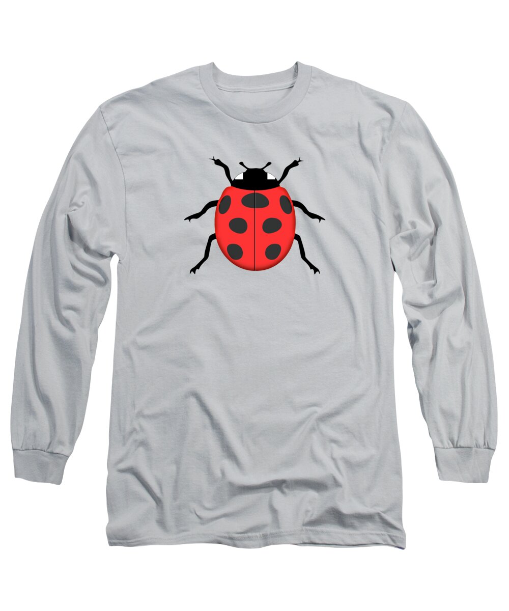 Ladybug Long Sleeve T-Shirt featuring the digital art Ladybug by Gaspar Avila
