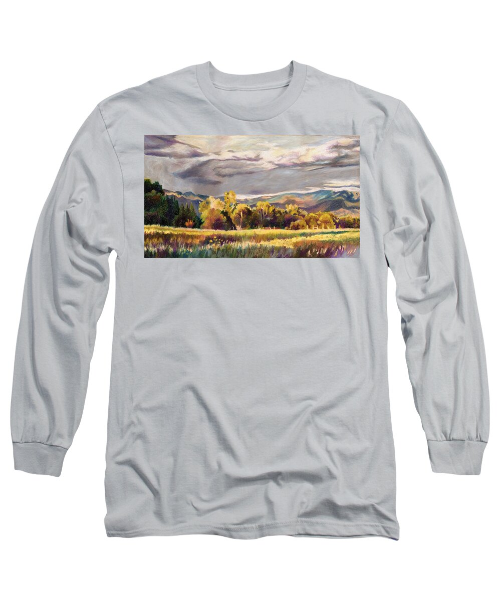 Salida Long Sleeve T-Shirt featuring the pastel Last Light by Anne Gifford