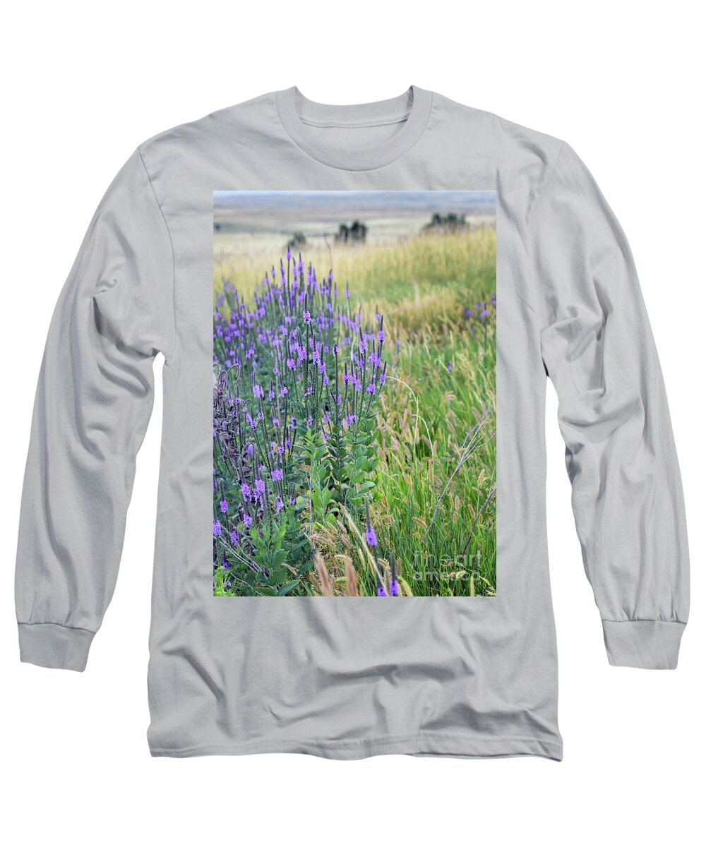 Verbena Hills Photography Long Sleeve T-Shirt featuring the photograph Verbena Hills by Karen Jorstad