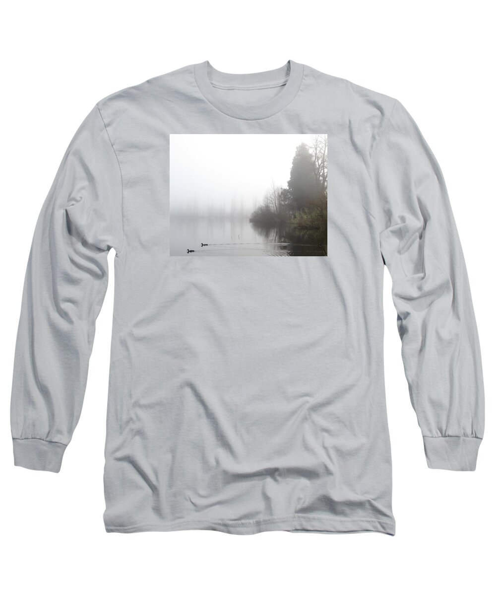 Pond Reflections Long Sleeve T-Shirt featuring the digital art Layers by I'ina Van Lawick