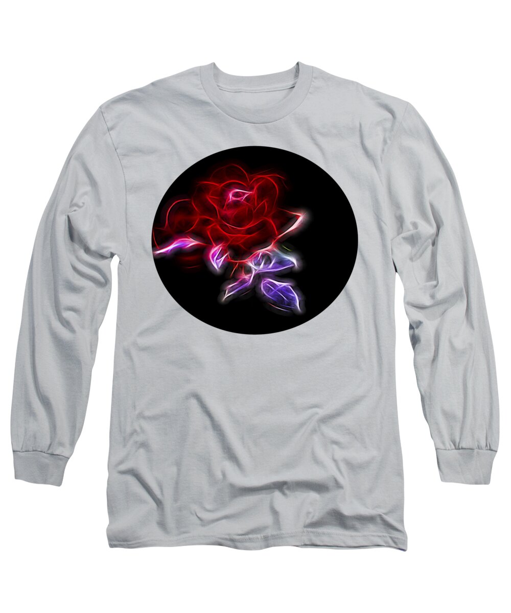Nature Long Sleeve T-Shirt featuring the photograph Light Play Rose by Linda Phelps