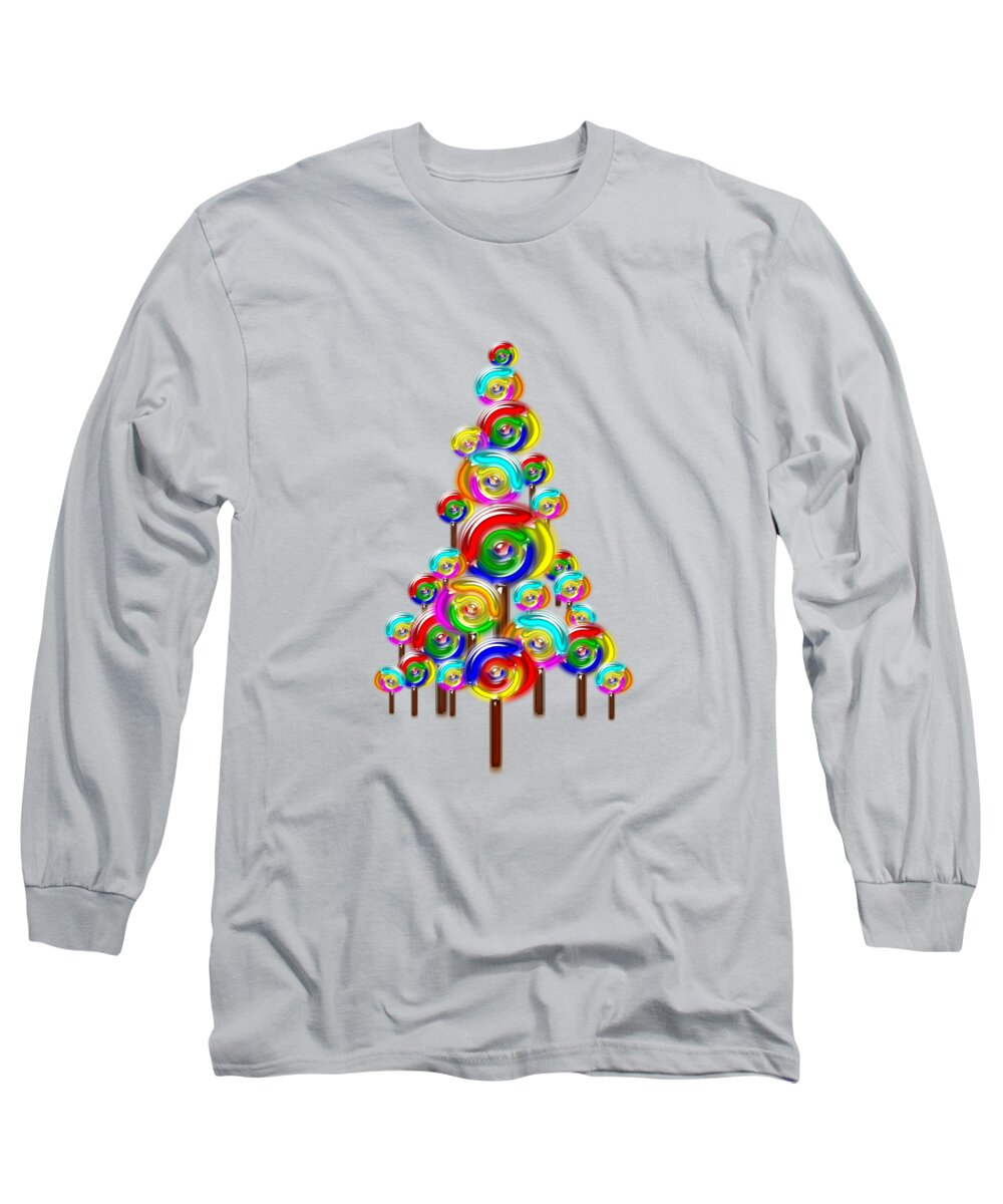 Interior Long Sleeve T-Shirt featuring the digital art Lollipop Tree by Anastasiya Malakhova