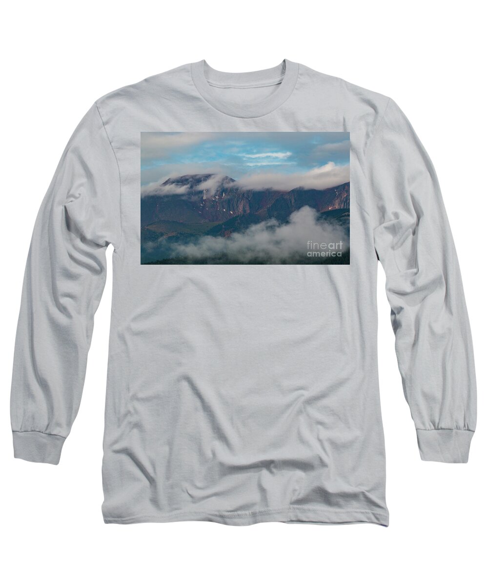 Pikes Peak Long Sleeve T-Shirt featuring the photograph Magical Sunrise on Pikes Peak Colorado by Steven Krull