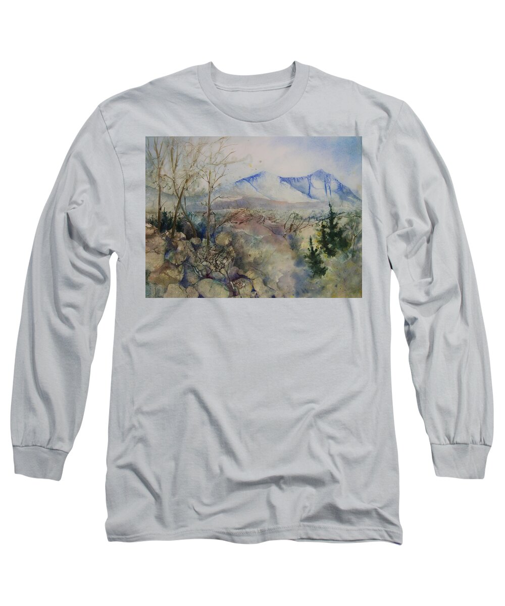 Landscape Long Sleeve T-Shirt featuring the painting Memories of Vacation by Marlene Gremillion