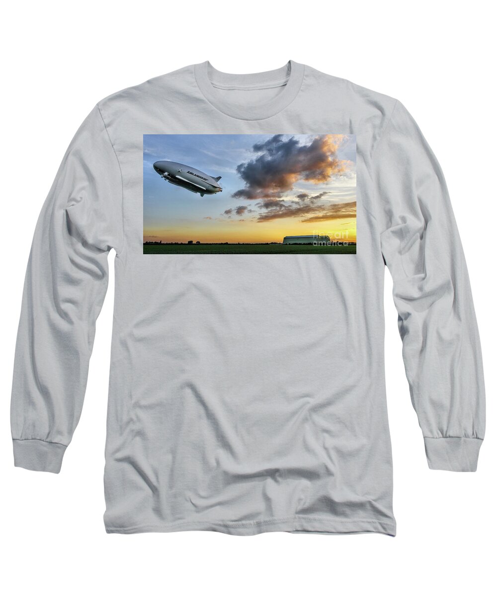 Worlds Largest Aircraft Long Sleeve T-Shirt featuring the photograph Airlander 10 Airship UK by Mick Flynn