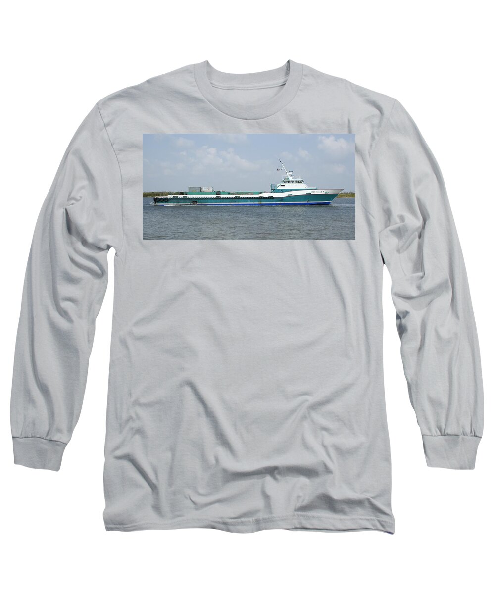 Crew Boat Long Sleeve T-Shirt featuring the photograph Miss Callie P by Bradford Martin