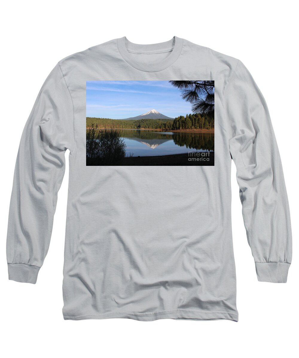 Mt Long Sleeve T-Shirt featuring the photograph Mt McLaughlin or Pitt by Marie Neder