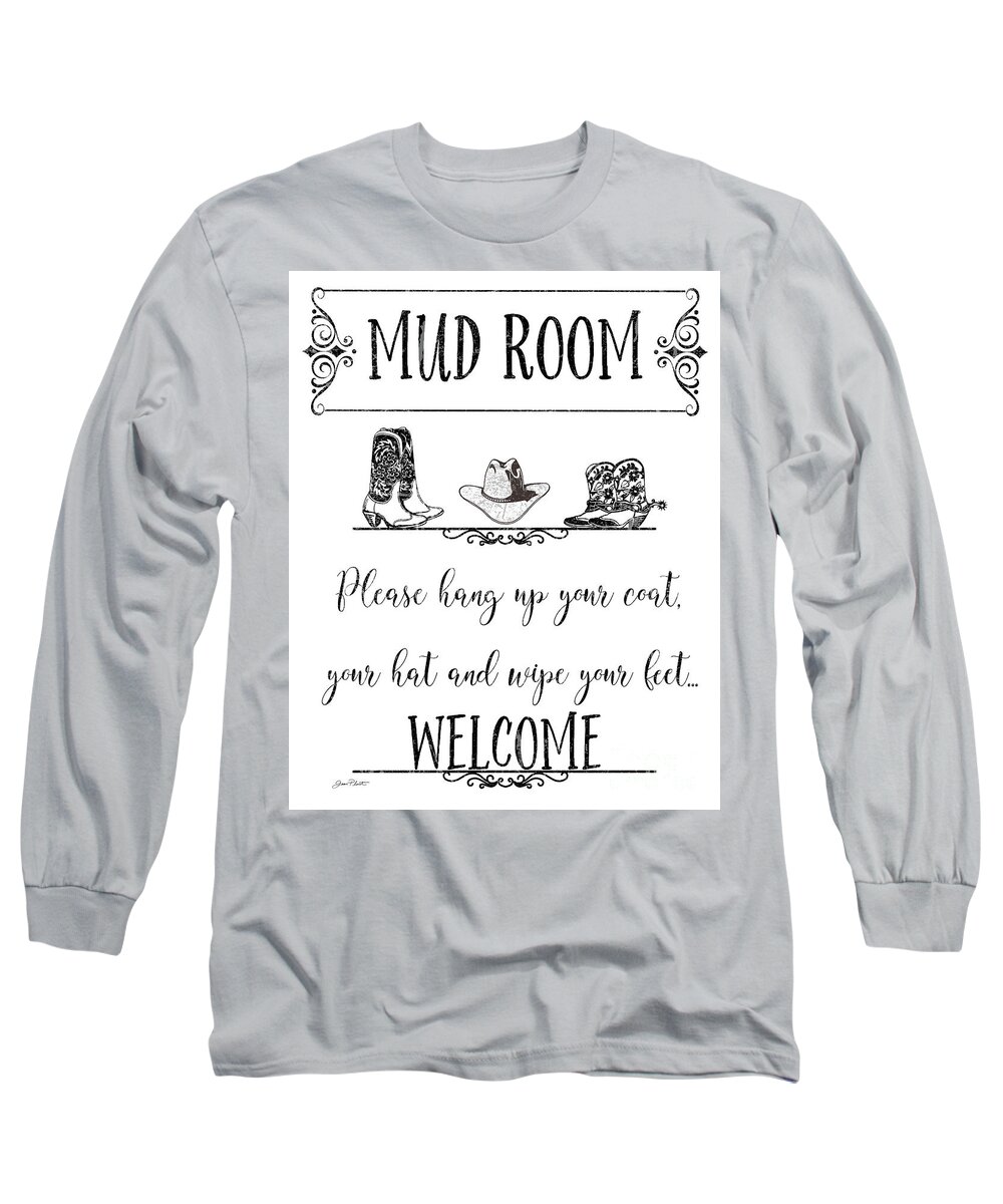 Mud Long Sleeve T-Shirt featuring the digital art Mud Room-E by Jean Plout