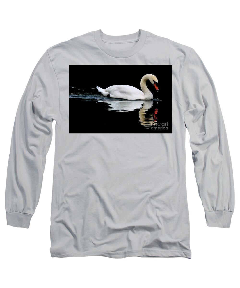 Swan Long Sleeve T-Shirt featuring the photograph Mute Swan by Baggieoldboy