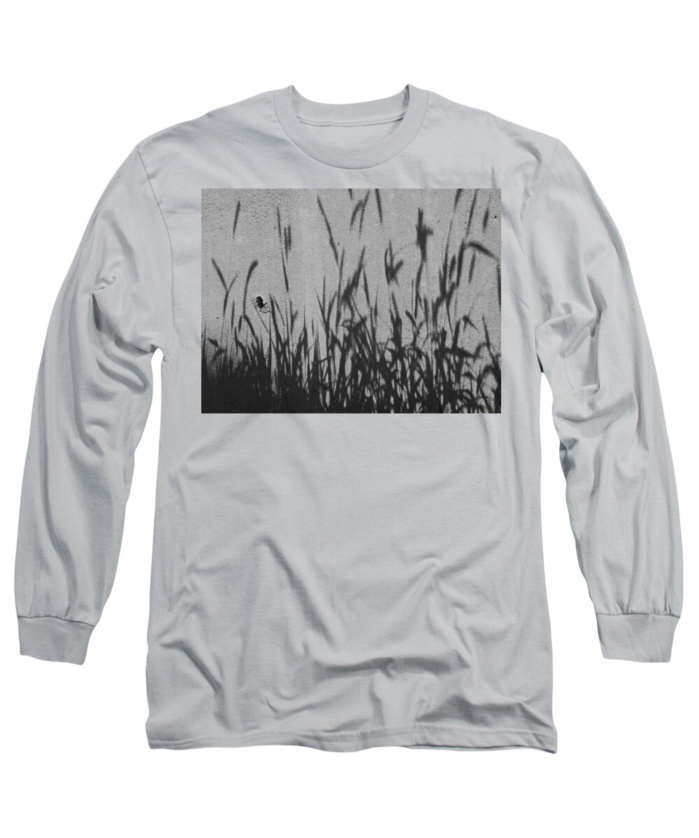 Abstract Long Sleeve T-Shirt featuring the photograph Nature As Shadow by Lenore Senior