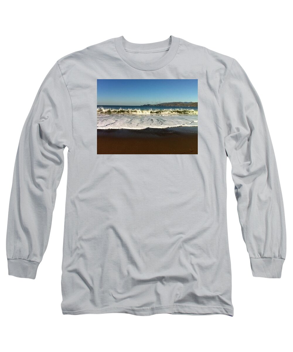 Waves Long Sleeve T-Shirt featuring the photograph Never Ending by Kimberly Becerril